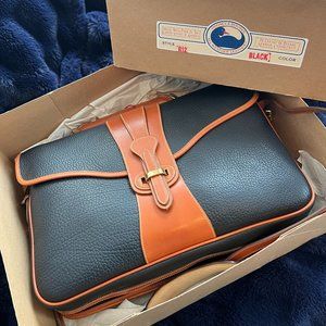 VINTAGE BLACK/TAN DOONEY & BOURKE LEGAL BRIEFCASE R12